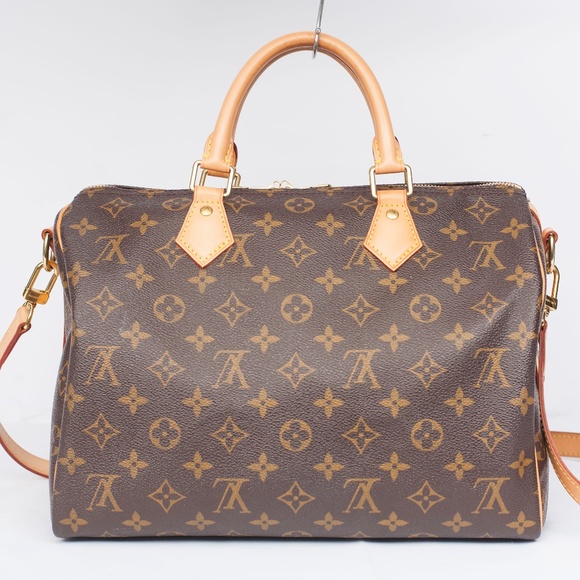 Authentic LOUIS VUITTON Monogram Canvas Speedy 30 Bandouliere Handbag - Picture 5 of 15